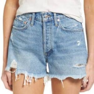 AGOLDE Parker Vintage Cutoff Denim Shorts in Swapmeet